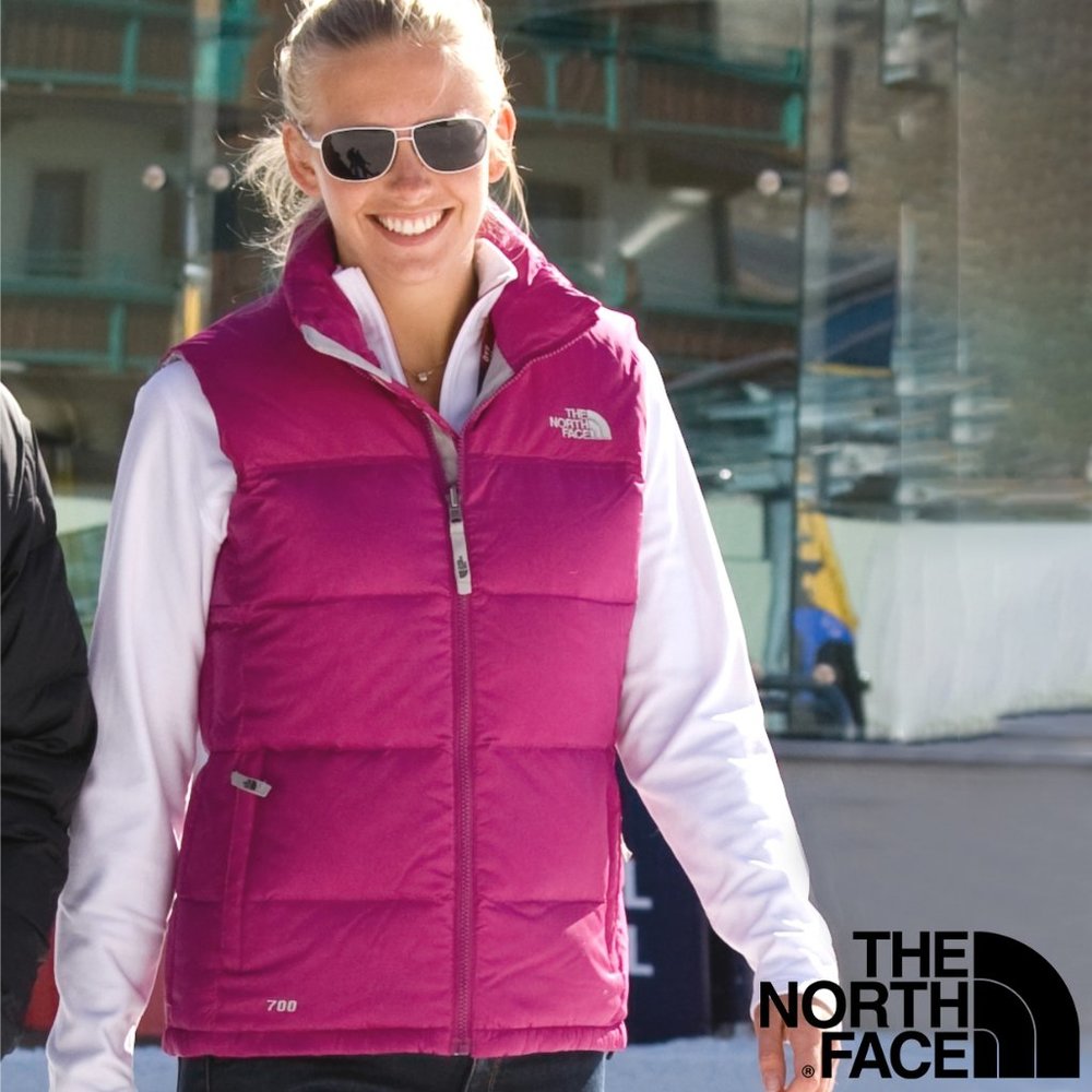 Like new! The North Face Nuptse 700 Fuschia Puffer Vest - sz. M